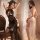Lace bodysuit sleepwear set - sheer sexy split long dress & cheongsam-inspired lace nightgown
