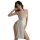 Sexy sheer lace halter high-slit long nightgown, romantic sheer mesh design, perfect all-season sleepwear for women.