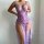 Lace mesh sexy long dress with cut-outs & push-up thong set – plus size erotic lingerie for women