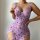 Lace mesh sexy long dress with cut-outs & push-up thong set – plus size erotic lingerie for women