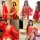 Model wearing red lace sheer bridal lingerie set with satin goddess robe and long sleeves for romantic nights.