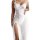 Sexy transparent nightgown with lace details, long design, adjustable straps, perfect for womens sleepwear.
