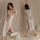 Meiyoujia sexy lace long dress lingerie - provocative side-slit bodycon sleepwear & uniform style nightgown for women, elegan...