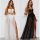 Muse mashi white mesh long dress – trendy style elegant flowy gown for women, featuring sheer fabric and high slits, perfec...