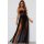 Elegant black muse mashi white mesh long dress with sheer design and thigh-high slit, perfect for trendy and stylish occasion...