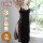 Sexy lace split front long slip dress with matching robe for women, plus size, 3d design, large size, 200