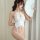 Sexy white lace bodysuit with open crotch design, perfect for role play and intimate wear. features delicate lace details and...