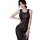 Sexy sheer mesh long dress paired with matching thong bra set, perfect for pure temptation sleepwear.
