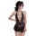Sexy long night lace lingerie set featuring open-crotch design, sheer cutouts, and uniform style for elegant sleepwear.