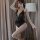 Sexy sheer lace sleepwear set featuring elegant design, perfect for small busts, combining comfort with allure.