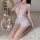 Night-three sexy lace bodysuit for women - open-crotch sheer long dress uniform-inspired lingerie set featuring intricate lac...
