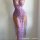 A revealing lavender floral lace sheer split long nightgown, perfect for women seeking allure and elegance.