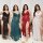 Plus size sexy lace long dress set - semi-sheer backless transparent evening ensemble for curvy women, featuring elegant lace...