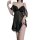 Sexy lace sleepwear featuring sheer fabric and adjustable straps, perfect for plus-size women seeking elegant and seductive d...