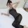 Seductive lace sheer nightgown for women, long transparent sleep dress with elegant halter design, perfect for intimate momen...