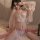 Sensual hanfu lingerie set featuring vintage chinese silk sleepwear with delicate embroidery, elegant long dress, and temptin...