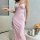 Sexy lace mesh slip dress with underwire bra, sheer floral print, long strapless evening gown for women.