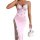 Sexy lace mesh slip dress with underwire bra, sheer floral print, long strapless evening gown for women.