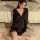 Elegant black lace sleep shirt set with long sleeves, perfect for women seeking comfort and allure. soft ice silk material, i...