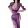 Sexy lace dress with side slit, bodycon fit, long sheer design, perfect for evening wear or sleepwear.
