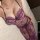 Sexy purple lace temptation long dress featuring high-slit sheer mesh, underwire push-up support, elegant design for ultimate...