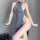 Sexy qipao lingerie dress - high-elastic split long nightgown with butt-revealing cutout for women, summer role play out