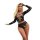 Woman modeling sexy rhinestone two-piece set with off-shoulder long sleeves, perfect for nightclub and party outfits.