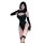 Sexy tight-fitting long sleeve bodysuit with passionate no-remove snap closure, swimsuit-style outfit for small bust.