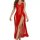 Long sheer lace evening dress with high slit, sexy mesh design, -inspired erotic lingerie style.