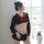 Sailor-themed long sleeve role play costume featuring a black top with red accents and matching skirt, perfect for photoshoot...