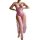 Sexy temu pink split long skirt & thong set, uniform-inspired costume for women, elegant floral design, perfect for special o...