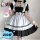 Sexy plus size maid costume - black & white lolita long dress for women, cute female servant outfit