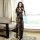Ultra-sexy lace sleepwear set for women – sheer transparent seductive nightgown with long lash trim, plus size friendly