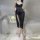 Womens plus size sexy lace mesh long nightgown - transparent seductive sleep dress for intimate nights