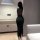 Womens sexy lace bodycon dress - sheer mesh long evening gown for nightclub & date nights, elegant design with sheer mesh bac...