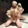 Blonde woman in lotus leaf bodysuit lingerie, a seductive pure-delight sensual outfit for intimate moments with no-undress de...
