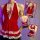 Sexy red lace velvet halter dress with backless design, perfect for festive occasions or evening wear. ideal for adding allur...