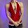 Sexy red velvet halter dress with lace trim and bow detail, perfect for festive occasions or evening wear.