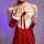 Sexy chinese new year costume featuring a red velvet bunny boy design, perfect for role play with a festive look.