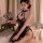 Vintage-inspired lace cheongsam lingerie featuring sheer mesh, open-crotch design, high slit, and elegant detailing for seduc...
