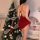 Sexy lace sleep dress for women, velvet mini slip nightgown, festive design, perfect for new year celebrations.