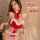 Sexy christmas bodysuit costume - role play open-crotch uniform outfit for adults