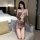 Sexy leopard print bodysuit bikini set with cutouts, tight-fit nightclub lingerie by loveruru.