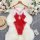 Lucky red chinese new year lingerie set - plush bodysuit with lace, mesh & underwire for year of the ox/zodiac