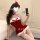 Sexy red christmas lingerie set with bunny outfit, perfect for holiday parties and festive events.