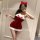 Sexy luoliya red christmas lingerie set, perfect holiday party costume for new year and festive events