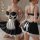 Sexy cute maid costume set with bra and stockings, perfect for womens playful outfits