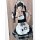 A cute maid costume cosplay dress featuring black and white colors, charming cat ears, and soft lolita design perfect for ani...