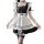 Cute maid costume cosplay dress featuring a black and white design with ruffles, perfect for japanese style outfits. ideal fo...