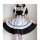 Sweet girl maid costume cosplay dress featuring black and white colors, perfect for japanese lolita style with ruffled detail...